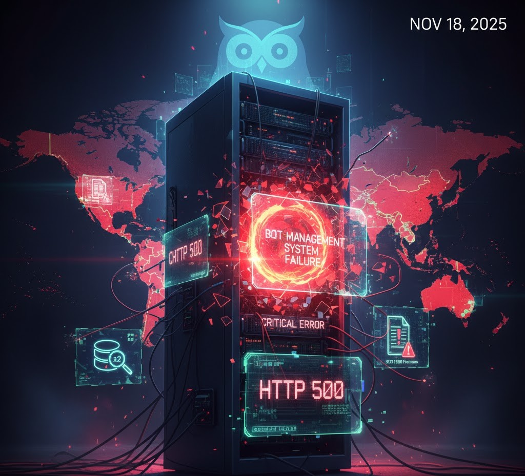 Cloudflare outage and HTTP 500 error.