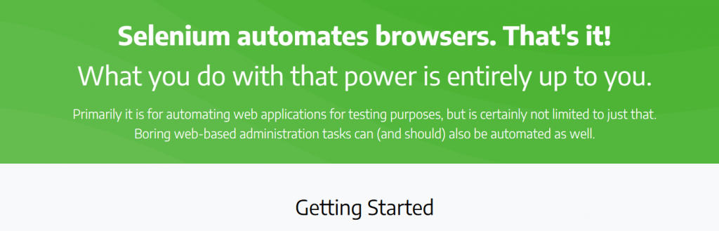 Selenium Test automation tool