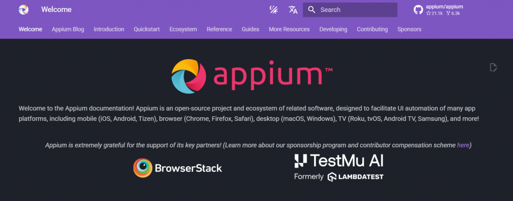 Appium Test automation tool