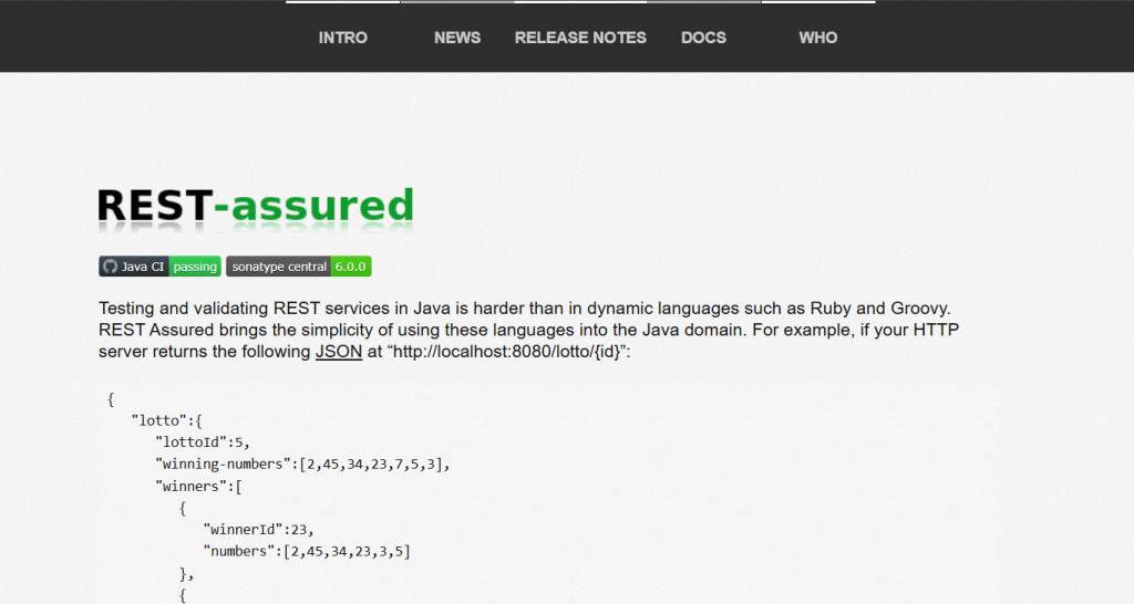 Rest Assured Test automation tool